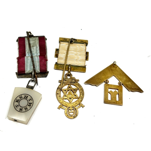 443 - 3 silver masonic jewels