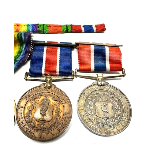 447 - ww1 trio & liverpool police medal group to 2nd dragoon guards