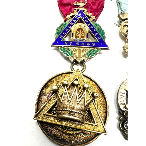 448 - 2 silver masonic jewels menorah chapter No 4848 7 masonic institution for girls sale priory lodge No... 