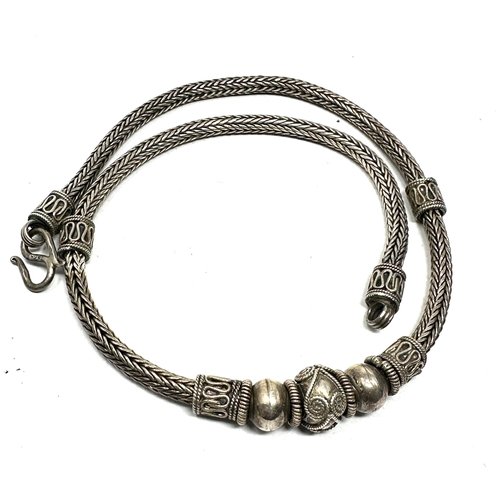 328 - Silver Bali Snake Woven Bracelet Sterling 925 chain weight 58g