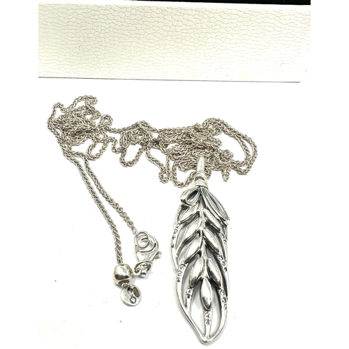 343 - Boxed silver Pandora Floating Grains pendant necklace