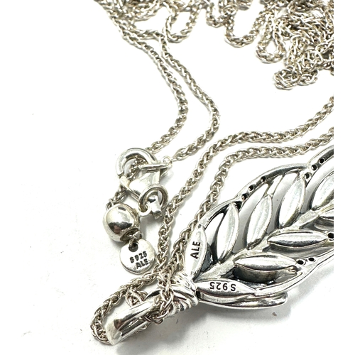 343 - Boxed silver Pandora Floating Grains pendant necklace