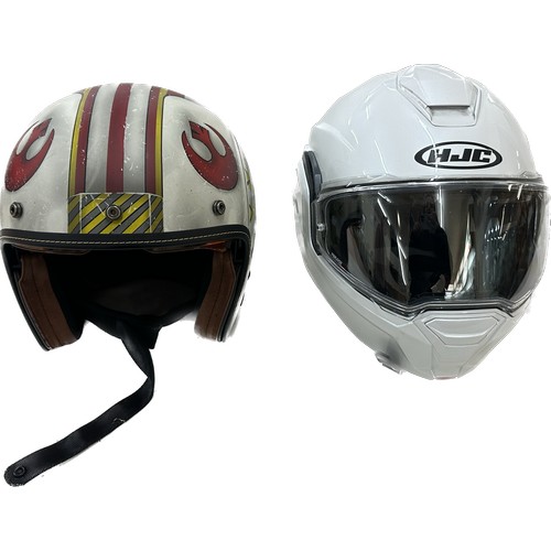 8 - 2 Helmets includes HJC and Starwars