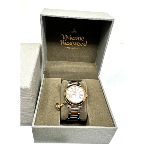 480 - Vivienne Westwood  Orb Time Machine Ladies Watch boxed with watch strap spares and booklet untested ... 