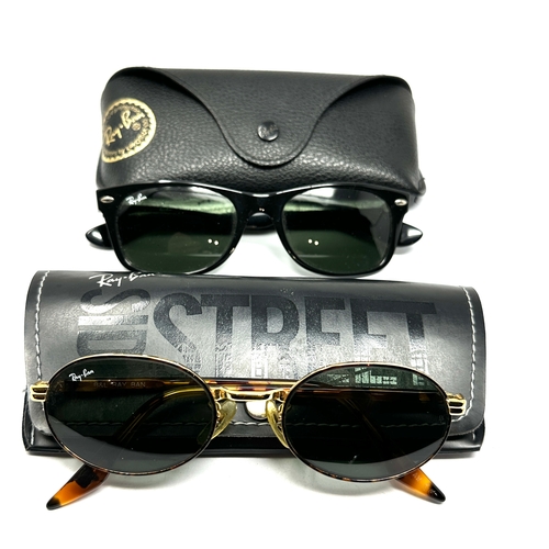 500 - 2 vintage cased pairs of ray-ban  sunglasses