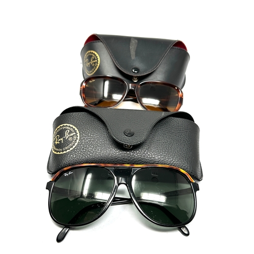 501 - 2 vintage cased pairs of ray-ban  sunglasses