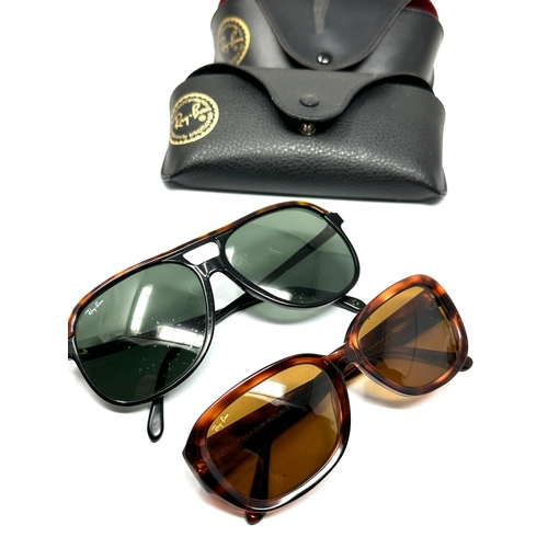 501 - 2 vintage cased pairs of ray-ban  sunglasses