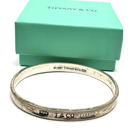 101 - Boxed Tiffany & Co. 1837 Sterling Silver 925 Bangle Bracelet