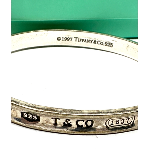 101 - Boxed Tiffany & Co. 1837 Sterling Silver 925 Bangle Bracelet