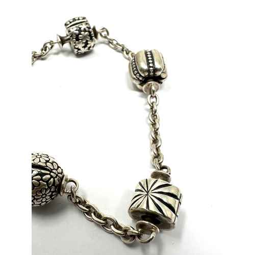 346 - silver pandora charm bracelet