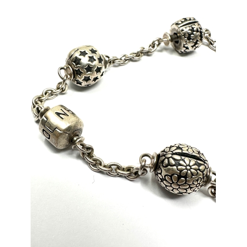 346 - silver pandora charm bracelet