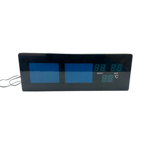 9 - Digital date month display clock, working order, approximate measurements: Width 20.5 inches, Height... 