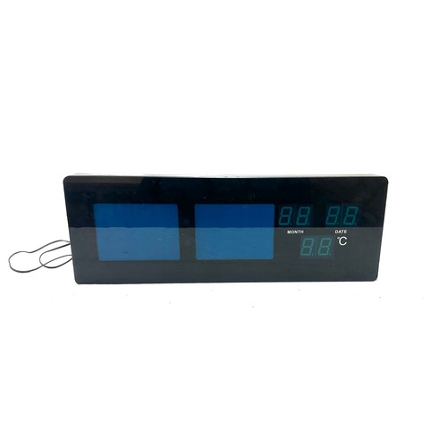 9 - Digital date month display clock, working order, approximate measurements: Width 20.5 inches, Height... 