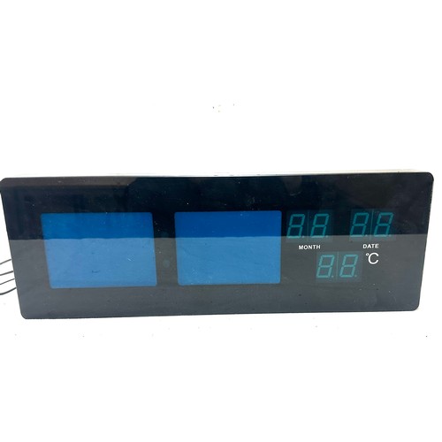 9 - Digital date month display clock, working order, approximate measurements: Width 20.5 inches, Height... 