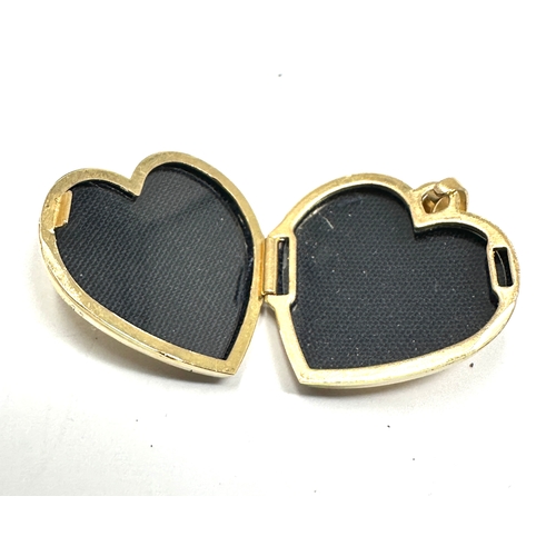 80 - 14ct gold & diamond locket weight 2.35g