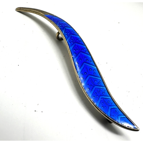 349 - Vintage norway silver & enamel brooch