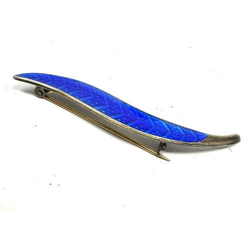 349 - Vintage norway silver & enamel brooch