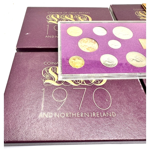 421 - 4 x 1970 Coinage of Great Britain and Northern Ireland 8 Coins Proof Sets