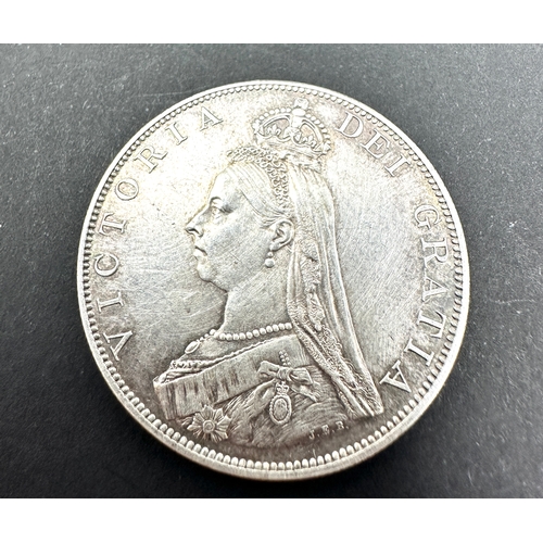 439 - 1887 victorian silver double florin