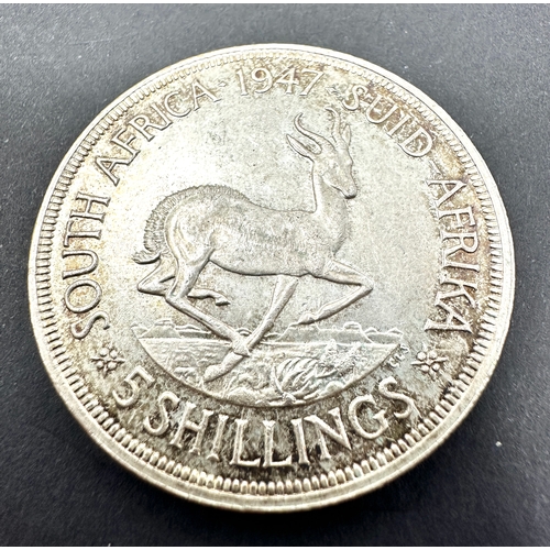 442 - George v1 silver south africa 5 shillings