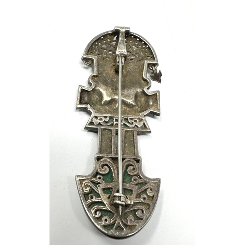 Vintage Sterling Silver 925 Peru Peruvian Tumi Mayan Aztec Green Stone ...