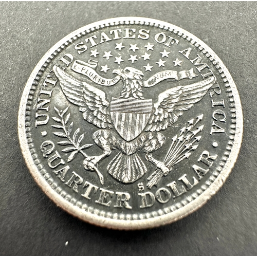 447 - 1894 S Barber SILVER Quarter DOLLAR