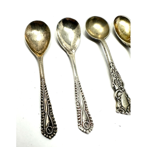 10 - 6 Antique silver salt spoons