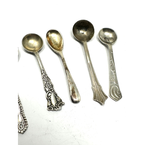 10 - 6 Antique silver salt spoons