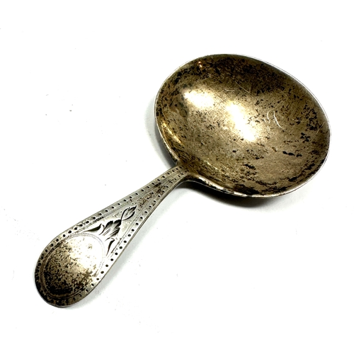 13 - Victorian silver tea caddy spoon