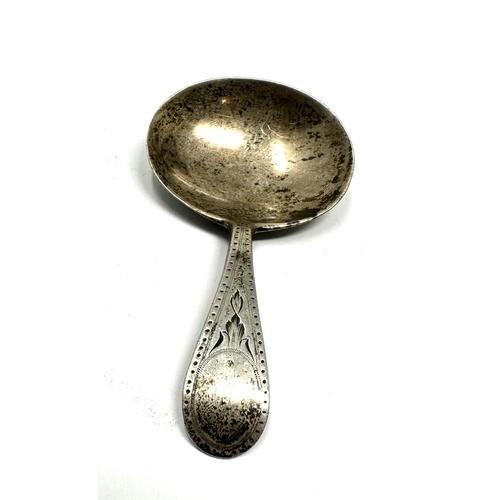 13 - Victorian silver tea caddy spoon