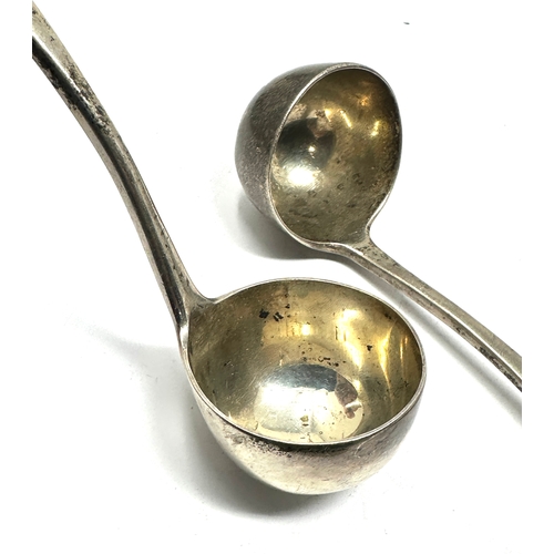 7 - Pair of antique silver ladles measure approx 17cm long weight 123g