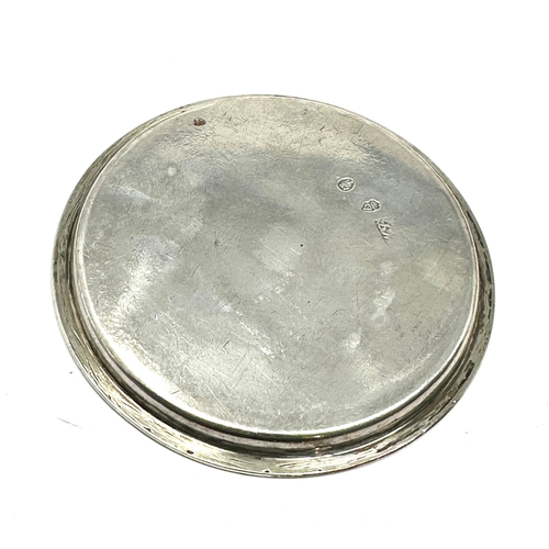 15 - Antique irish silver coaster measures approx 9cm dia