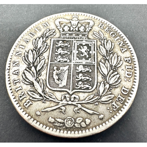 456 - Victorian 1847 silver crown