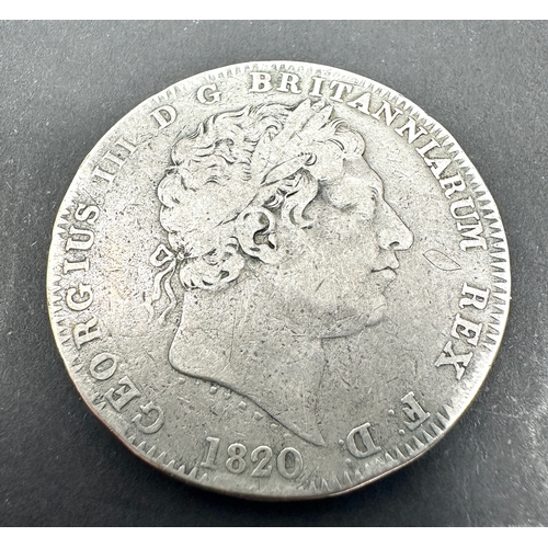 458 - Georgian 1820 silver crown