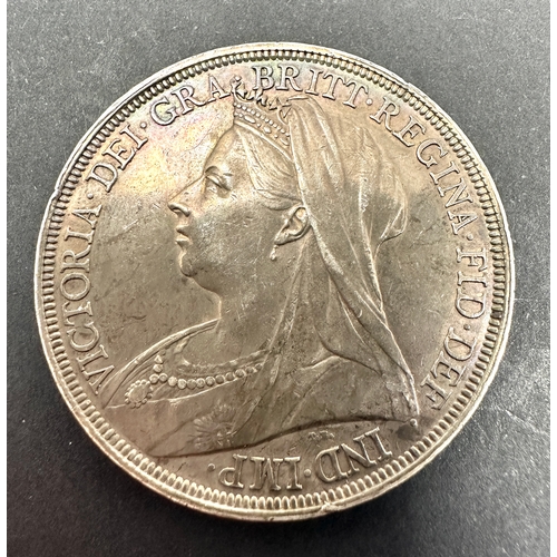 461 - Victorian 1897 silver crown high grade