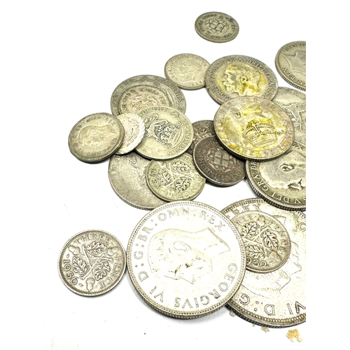 471 - selection  of pre 1947 silver coins weight 107g