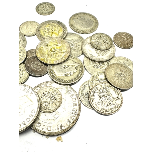 471 - selection  of pre 1947 silver coins weight 107g