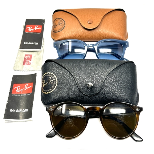 497 - 2 cased vintage ray-ban sunglasses