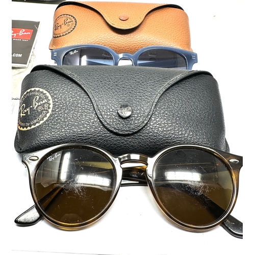 497 - 2 cased vintage ray-ban sunglasses