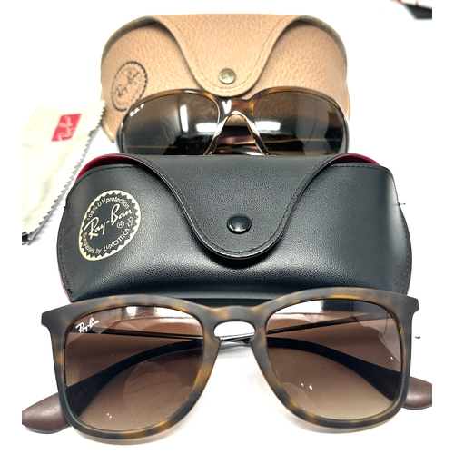 498 - 2 cased vintage ray-ban sunglasses