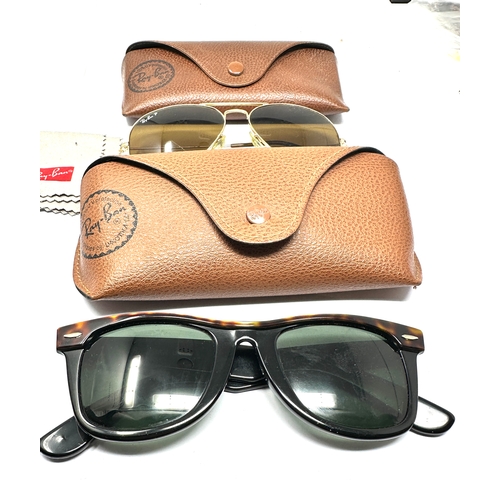 500 - 2 cased vintage ray-ban sunglasses