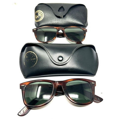 499 - 2 vintage cased ray-ban sunglasses