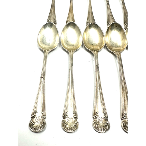 27 - set of 12 antique silver tea spoons sheffield silver hallmarks