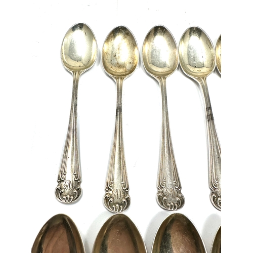 27 - set of 12 antique silver tea spoons sheffield silver hallmarks