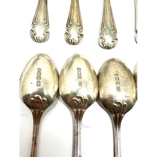 27 - set of 12 antique silver tea spoons sheffield silver hallmarks