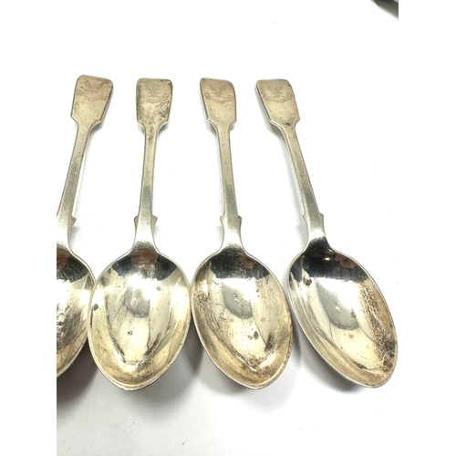 29 - 6 antique crested silver tea spoons london silver hallmarks