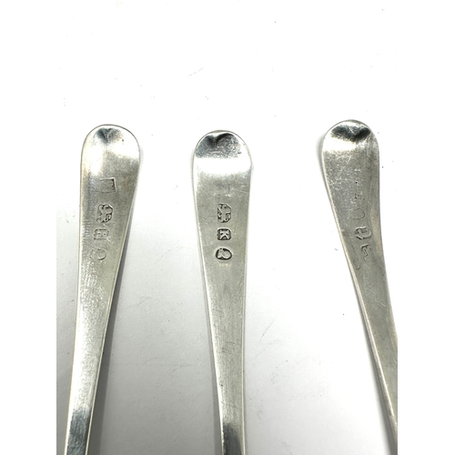 30 - 6 georgian bright cut silver tea spoons