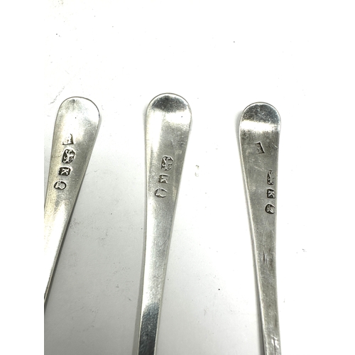 30 - 6 georgian bright cut silver tea spoons