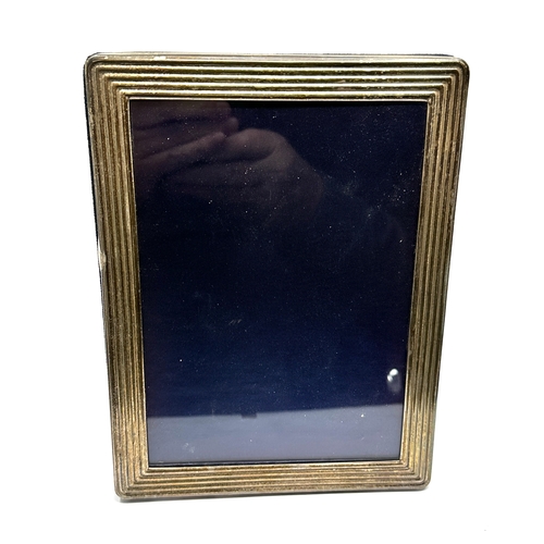 45 - vintage silver picture frame measures approx 21cm by 15cm