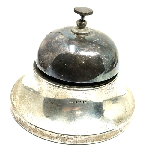 54 - Vintage Sterling silver Desk reception service bell measures approx 11cm dia height 9cm birmingham s... 